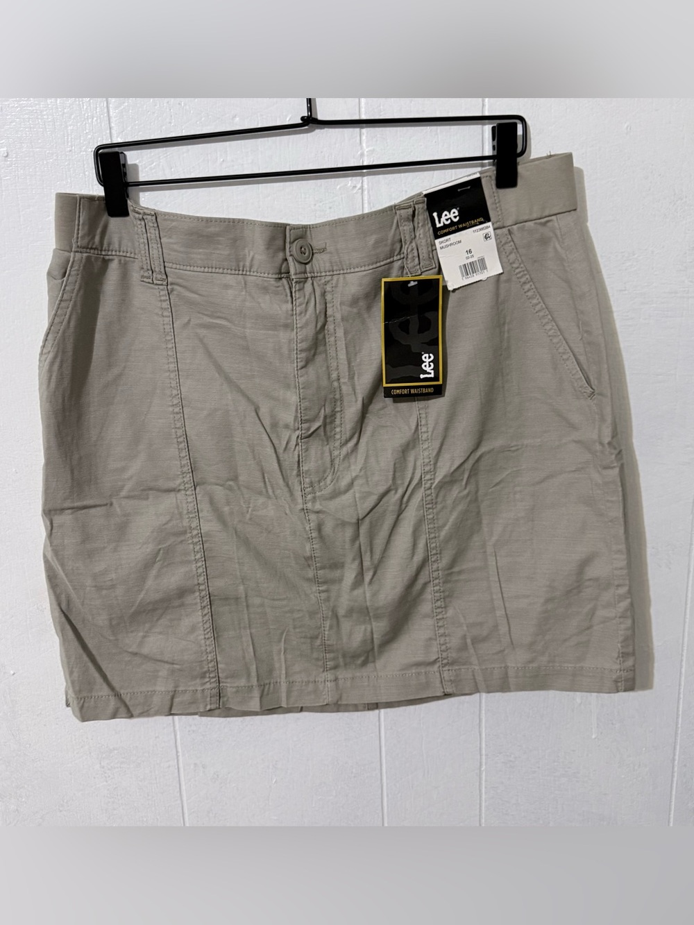 Lee Olive-Taupe Mini Skirt
